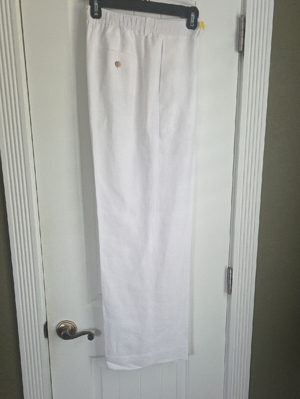 J CREW HARBOR WHITE LINEN SLACKS M